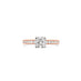 18CT WHITE AND ROSE GOLD CUSHION CUT AND ROUND BRILLIANT CUT DIAMOND RING (Thumbnail 1)