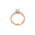 18CT WHITE AND ROSE GOLD CUSHION CUT AND ROUND BRILLIANT CUT DIAMOND RING (Thumbnail 3)