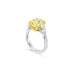 4.02CT RADIANT CUT FANCY YELLOW AND PEAR CUT WHITE DIAMOND RING (Thumbnail 2)