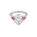 2.02CT OVAL CUT DIAMOND RING WITH HEART SHAPED ARGYLE PINK DIAMONDS (Thumbnail 2)