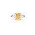 18CT WHITE GOLD AND 18CT YELLOW GOLD 4.14CT FANCY YELLOW RADIANT CUT DIAMOND RING WITH YELLOW AND WHITE DIAMONDS (Thumbnail 2)
