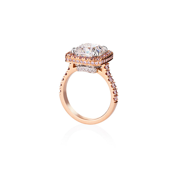 5.01CT CUSHION CUT DIAMOND AND ARGYLE PINK DIAMOND RING (Image 3)