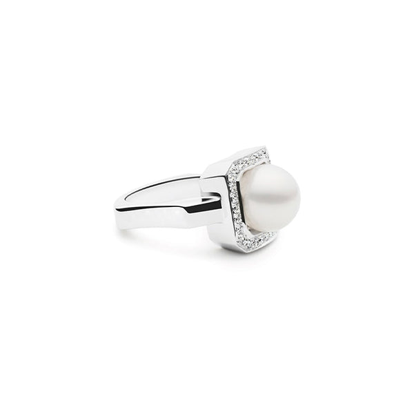 KAILIS 'DECADENCE' 18CT WHITE GOLD SOUTH SEA PEARL AND DIAMOND RING (Image 1)