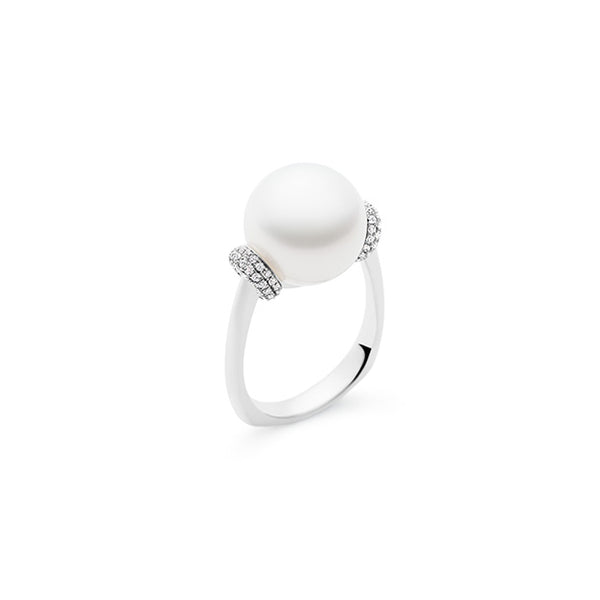 KAILIS 'SHIMMER TRANQUILITY' 18CT WHITE GOLD SOUTH SEA PEARL AND DIAMOND RING (Image 1)