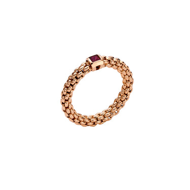FOPE 'SOULS' 18CT ROSE GOLD RUBY RING
