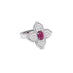 ROBERTO COIN 'PRINCESS FLOWER' 18CT WHITE GOLD RUBY AND DIAMOND RING (Thumbnail 2)