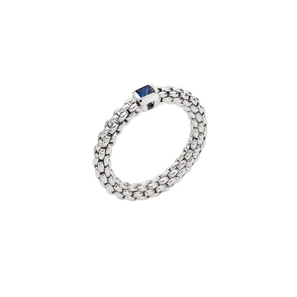 FOPE 'SOULS' 18CT WHITE GOLD SAPPHIRE RING (Image 1)