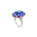 18CT WHITE GOLD AND ROSE GOLD ARGYLE PINK DIAMOND 'UNHEATED' MADAGASCAN SAPPHIRE CLUSTER STYLE DRESS RING (Thumbnail 2)