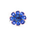 18CT WHITE GOLD AND ROSE GOLD ARGYLE PINK DIAMOND 'UNHEATED' MADAGASCAN SAPPHIRE CLUSTER STYLE DRESS RING (Thumbnail 3)