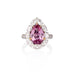 4.71CT PINK PADPARADSCHA SAPPHIRE AND WHITE DIAMOND RING (Thumbnail 2)