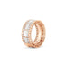 ROBERTO COIN ART DECO ROSE GOLD, MOTHER OF PEARL & DIAMOND RING (Thumbnail 1)