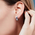 ROBERTO COIN LOVE IN VERONA DIAMOND AND SAPPHIRE, 18CT WHITE GOLD EARRINGS (Thumbnail 2)