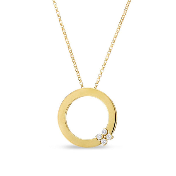 ROBERTO COIN LOVE IN VERONA 18CT YELLOW GOLD CIRCLE NECKLACE (Image 2)