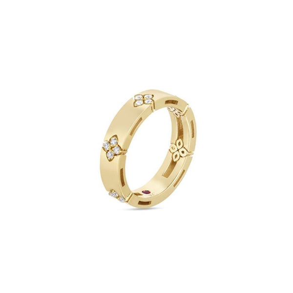 ROBERTO COIN LOVE IN VERONA 18CT YELLOW GOLD & DIAMOND RING (Image 2)
