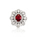 3.57CT OVAL CUT NATURAL RUBY AND DIAMOND CLUSTER DESIGN RING SET IN 18CT WHITE GOLD (Thumbnail 2)
