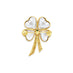 'CLOVER' 18CT YELLOW GOLD MABE PEARL, EMERALD AND DIAMOND BROOCH (Thumbnail 2)