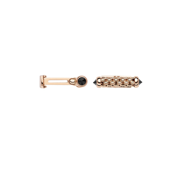 FOPE 'SOLO' 18CT ROSE GOLD AND BLACK DIAMOND CUFFLINKS (Image 2)