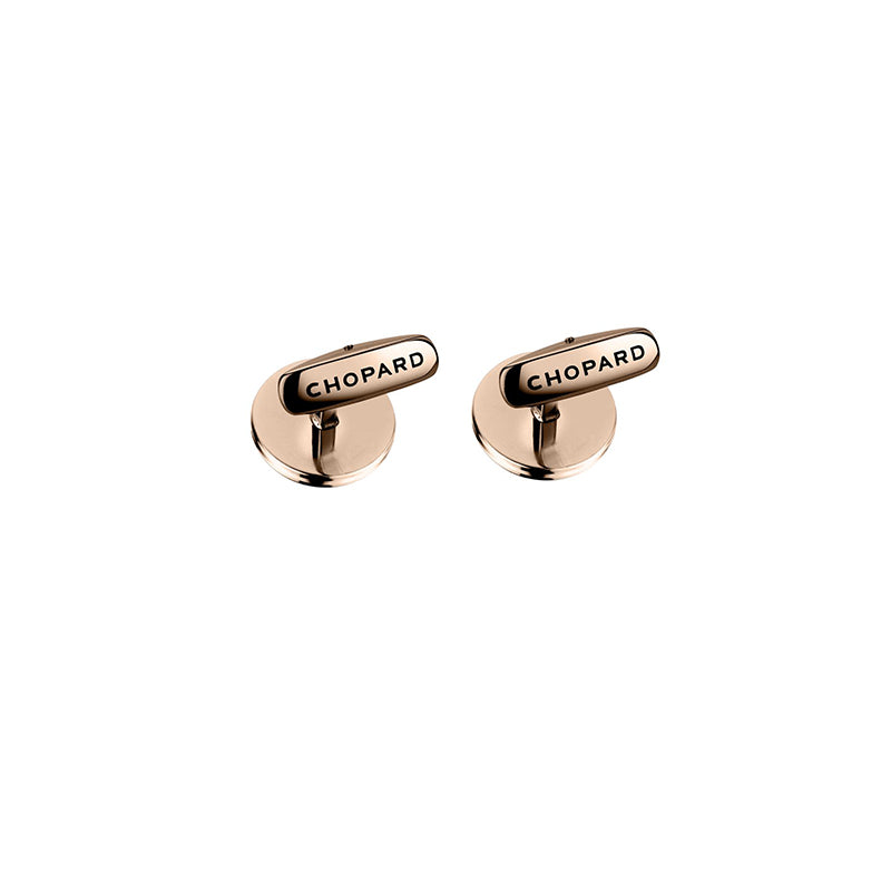 CHOPARD WINGS TOURBILLON ONYX CUFFLINKS WITH ROSE GOLD PVD FINISH