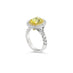 PLATINUM AND 18CT YELLOW GOLD 2.11CT OVAL FANCY INTENSE YELLOW DIAMOND HALO DESIGN RING (Thumbnail 3)
