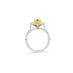 PLATINUM AND 18CT YELLOW GOLD 2.11CT OVAL FANCY INTENSE YELLOW DIAMOND HALO DESIGN RING (Thumbnail 4)