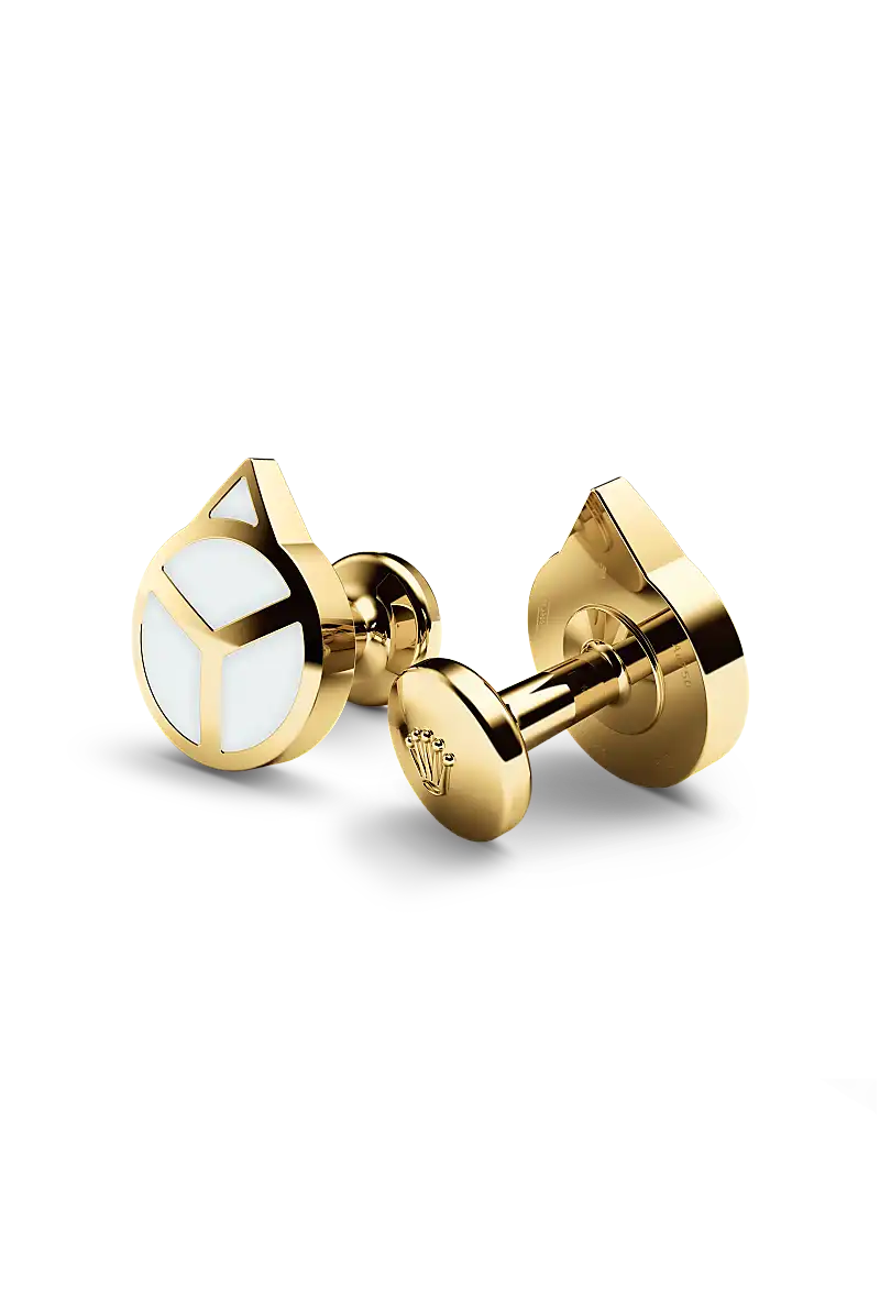 Rolex ‘Hand’ cufflinks Yellow gold and luminescent material